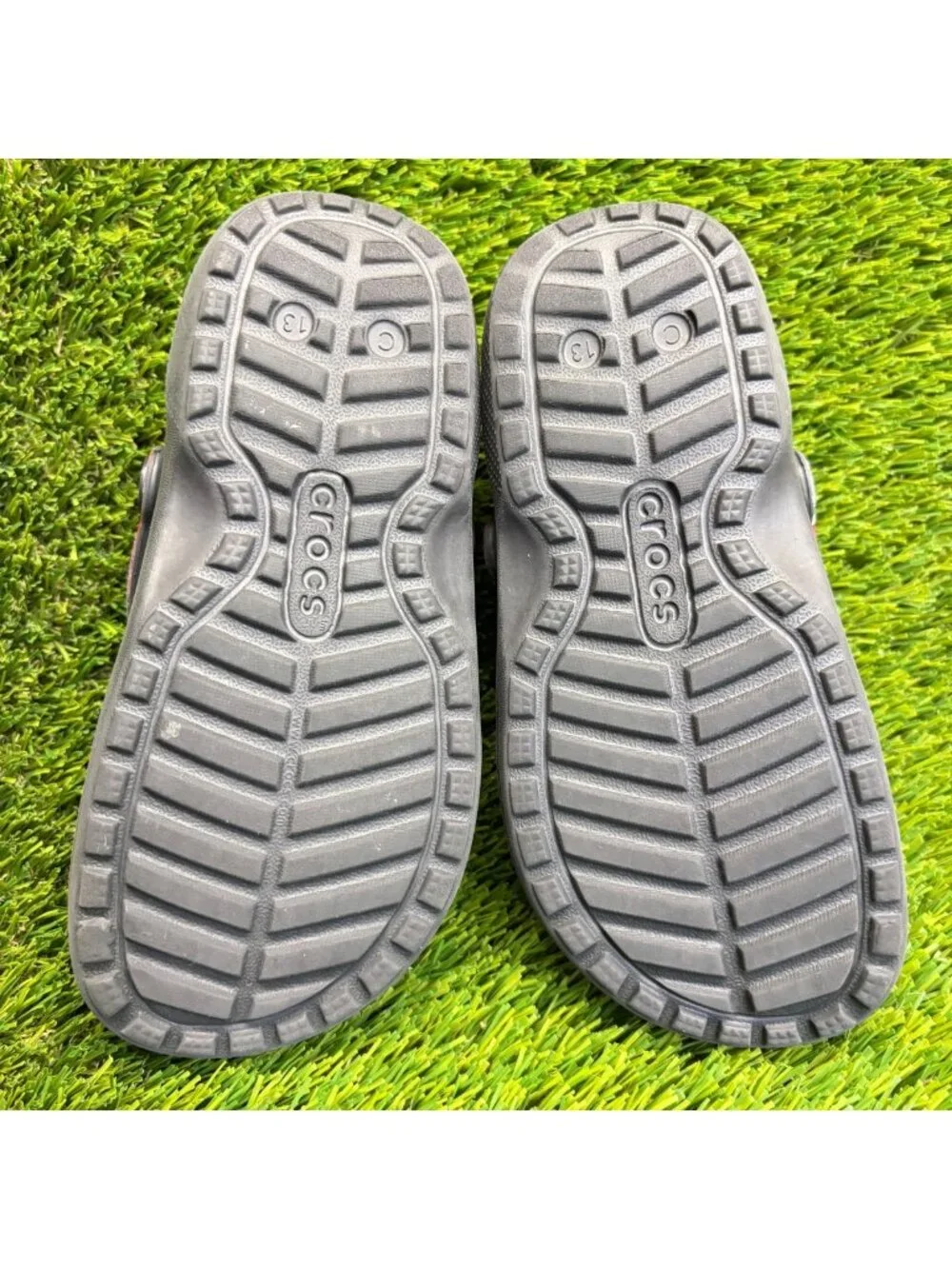 Crocs Classic Lined Camo Clog Boys Size 13C Black Casual Walking Slip On Sandals